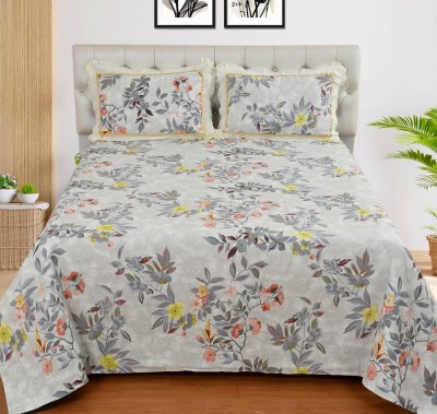TURIYA 200 TC Cotton Double, King Abstract Flat Bedsheet(Pack of 1, Multicolor)