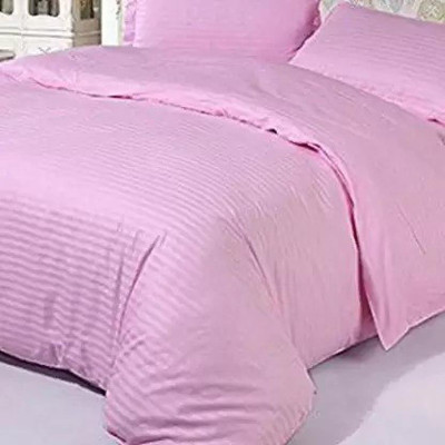 Yashvi Creations 302 TC Cotton, Satin Double, King Printed Flat Bedsheet(Pack of 1, LIGHT PINK)