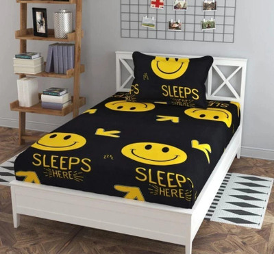 HSR Collection Cotton Single Flat 170 TC Floral Bedsheet(Pack of 1, Multicolor)