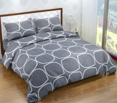 Shivi Creation 170 TC Cotton Double Printed Flat Bedsheet(Pack of 1, Multicolor)