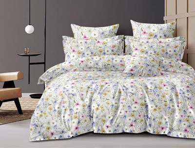 AVINYA 244 TC Cotton Single Floral Fitted (Elastic) Bedsheet(Pack of 1, Multicolor)
