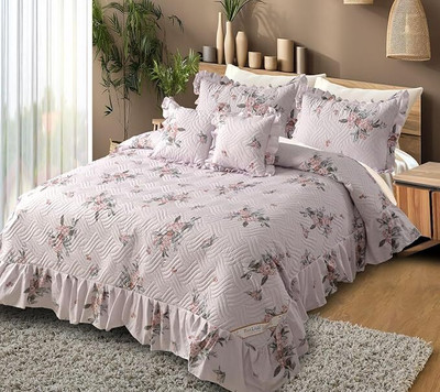 LavishFabrics Cotton Double Flat 550 TC Solid Bedsheet(Pack of 1, Lalic)