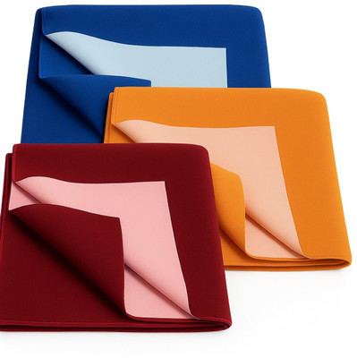 SS RNTERPRISES Microfiber, Polycotton, Velvet, Polyester Single Flat 3 TC Solid Bedsheet(Pack of 3, Multicolor)