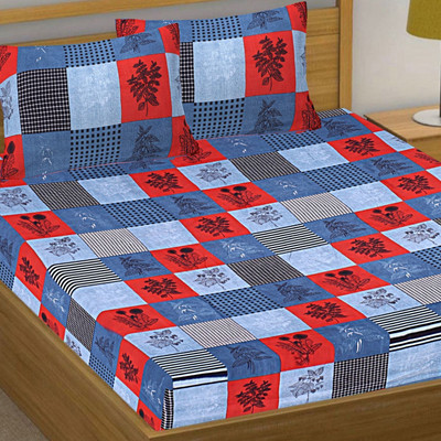 Hashcart 144 TC Microfiber Double Solid Flat Bedsheet(Pack of 1, Deep Rose)