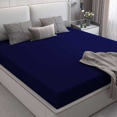 AG's Active King Size Fitted Terry Cotton Waterproof Mattress Cover(Blue)