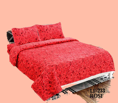 Hazal 141 TC Cotton Double Printed Flat Bedsheet(Pack of 1, Multicolor)