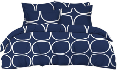 THF 300 TC Cotton King Abstract Flat Bedsheet(Pack of 1, Multicolor)