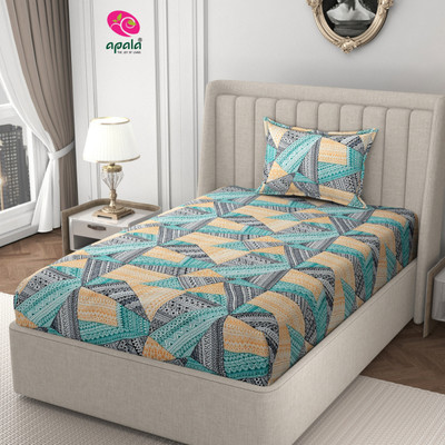 Apala 280 TC Microfiber Single Printed Flat Bedsheet(Pack of 1, Multicolor)