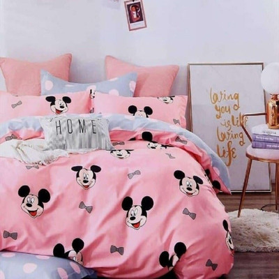 Rivik Cotton Double Flat 220 TC Cartoon Bedsheet(Pack of 1, GEET TRADERS MULTICOLOR 13)
