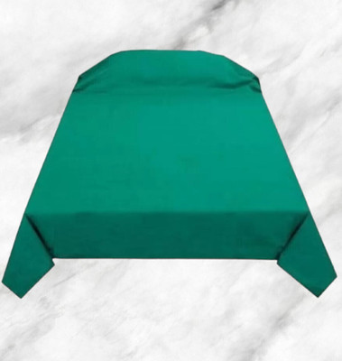 shubhu exports Cotton Single Flat 200 TC Solid Bedsheet(Pack of 1, Green)