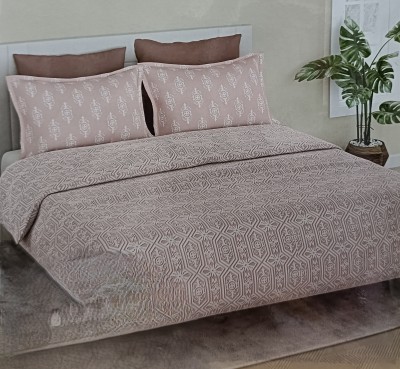 Raymond Home 110 TC Cotton Double Floral Flat Bedsheet(Pack of 1, Pink)