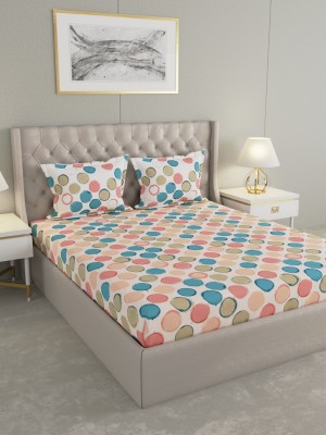 Raymond Home 144 TC Cotton Double Abstract Flat Bedsheet(Pack of 1, Multicolor)