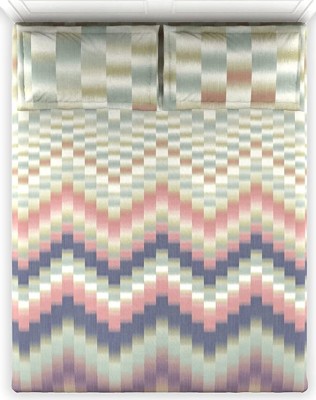 D'Décor 136 TC Cotton Double Striped Flat Bedsheet(Pack of 1, Pink)