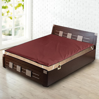 Comfort House 1 TC Polyester Double Solid Flat Bedsheet(Pack of 1, Maroon)