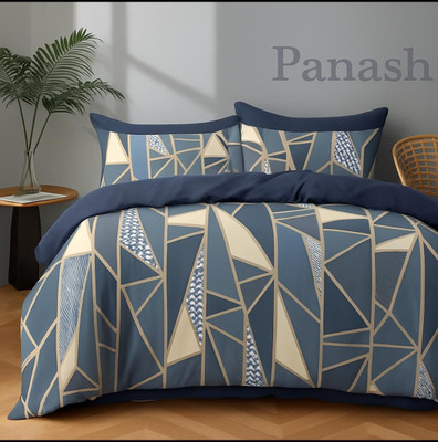 DAYAL ENTERPRISES Cotton Blend Queen Flat 250 TC Floral Bedsheet(Pack of 1, Blue)