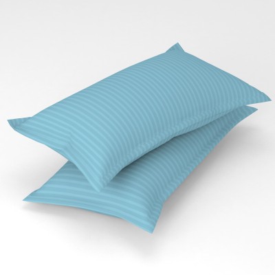 Gharsaaz Polycotton Pillows Cover(Pack of 2, 43 cm*67 cm, Light Blue)