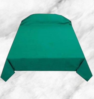 shubhu exports 200 TC Cotton Single Solid Flat Bedsheet(Pack of 1, Green)