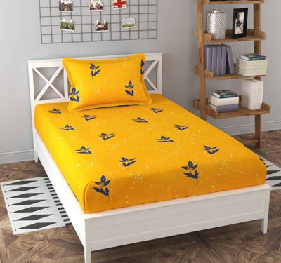 DECORHUT FAB Microfiber Double Flat 160 TC Floral Bedsheet(Pack of 1, Multicolor)