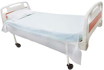 adimpex 100 TC Microfiber Single Solid Flat Bedsheet(Pack of 10, White)