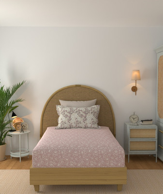 STELLAR HOME Cotton Single Flat 140 TC Floral Bedsheet(Pack of 1, Multicolor)