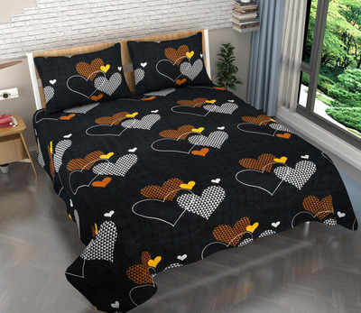 BLUEDOT 160 TC Microfiber Double Printed Flat Bedsheet(Pack of 1, Multicolor)