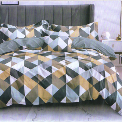 AGIDECOR Cotton Double Flat 180 TC Geometric Bedsheet(Pack of 1, Brown)