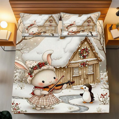 THE BAL JI CREATION Cotton King Flat 220 TC Printed Bedsheet(Pack of 1, HEAVY DOUBLE KING SIZE 7D FLAT BEDSHEETS WITH TWO WONDERFULL PILLOW CVERS)
