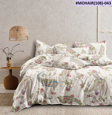 WARISI Cotton Super King Flat 300 TC Abstract Bedsheet(Pack of 1, 108 x 108 Cotton Double Bed sheet(Design-16)
