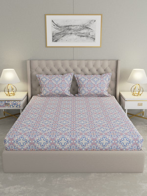Raymond Home Microfiber Double Flat 110 TC Motifs Bedsheet(Pack of 1, Flat)