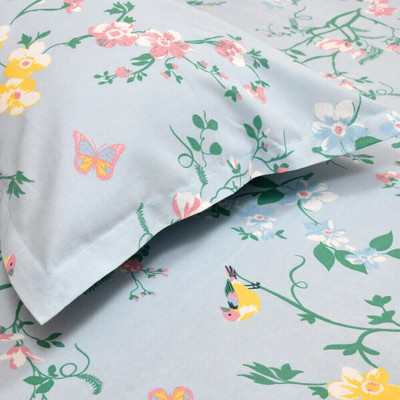 haus & kinder Cotton Single Flat 186 TC Printed Bedsheet(Pack of 1, Multicolor)