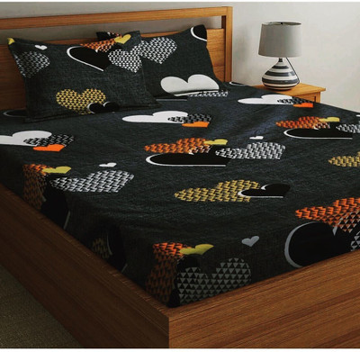 280 TC Microfiber Double King Printed Bedsheet(Pack of 1, Multicolor)