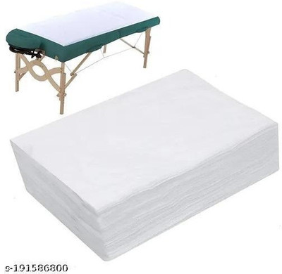 SassyVilla Polycotton Single Flat 0 TC Solid Bedsheet(Pack of 10, White)