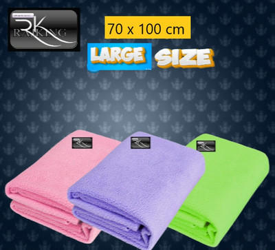 Rajking Fleece King Flat 480 TC Solid Bedsheet(Pack of 3, Multicolor)