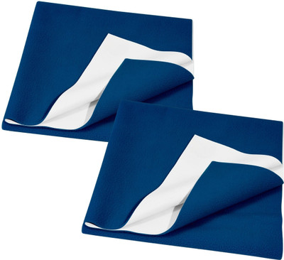 TCP Polycotton, Microfiber, Velvet, Woolen Single Flat 3 TC Solid Bedsheet(Pack of 2, BLUE-2)