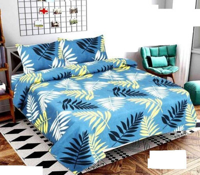 SG TRADERS C Polycotton King Flat 300 TC Printed Bedsheet(Pack of 1, Multi-02)