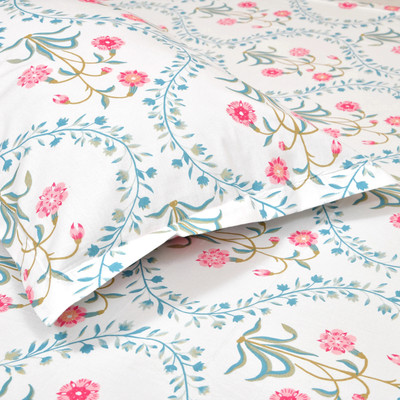 haus & kinder Cotton Double Flat 186 TC Printed Bedsheet(Pack of 1, Multicolor)