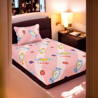 HOMYBEES 110 TC Polyester Single Abstract Flat Bedsheet(Pack of 1, Maroon)