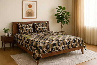 SCHp 320 TC Cotton Double Printed Flat Bedsheet(Pack of 1, B_10)