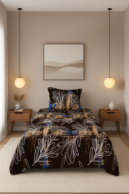 SCHp Woolen, Velvet Single Flat 240 TC Printed Bedsheet(Pack of 1, B_12)