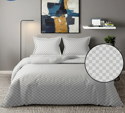 KURRY HOME FURNISHING Microfiber Super King Flat 250 TC Self Design Bedsheet(Pack of 1, Cream)