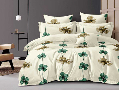 CHHILAKIYA Cotton King Flat 182 TC 3D Printed Bedsheet(Pack of 1, Multicolor)