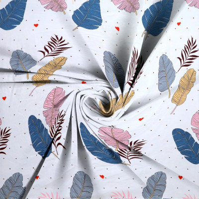 Rivik Microfiber Double Flat 250 TC 3D Printed Bedsheet(Pack of 1, White)