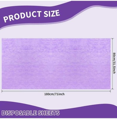 WOVFLY CARING SOLUTIONS 30 TC Polyester Single Solid Flat Bedsheet(Pack of 50, Purple)