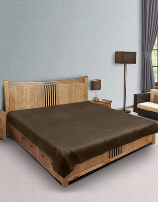 PVC Bedsheet,Baby Plastic Sheet/Mattress Protector Sheet,Waterproof Bedsheet Plastic /Size (6.5 Ft x 6 Ft Or 72 Inch x 80 Inch) Polyester Double Flat 210 TC Solid Bedsheet(Pack of 1, Brown)