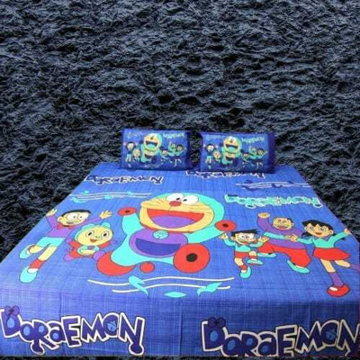 LUXURIOUS DESIGN 144 TC Cotton Double Jaipuri Prints Flat Bedsheet(Pack of 1, Multicolor)