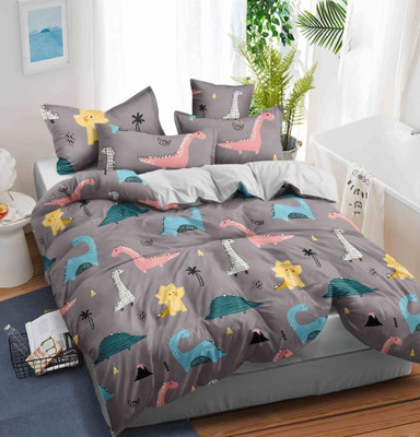 DYARCHY Cotton Queen Flat 220 TC Printed Bedsheet(Pack of 1, MULTI 04)