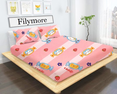 Filymore 240 TC Microfiber Double Cartoon Flat Bedsheet(Pack of 1, Pesch)