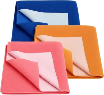 RRB GROUP Polycotton, Polyester, Microfiber, Velvet Single Flat 3 TC Solid Bedsheet(Pack of 3, Multicolor)