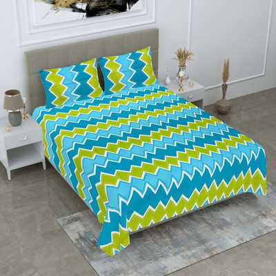 Meejoya Cotton Double Flat 230 TC Printed Bedsheet(Pack of 1, Multicolor)