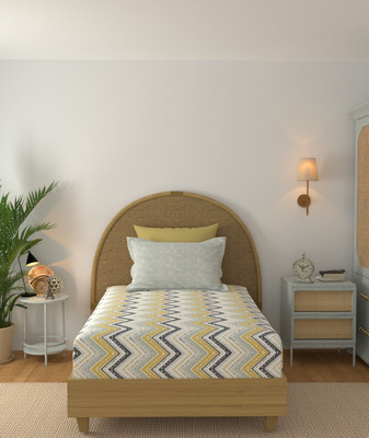 STELLAR HOME Cotton Single Flat 140 TC Abstract Bedsheet(Pack of 1, Multicolor)